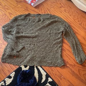 LF off the shoulder green sweater